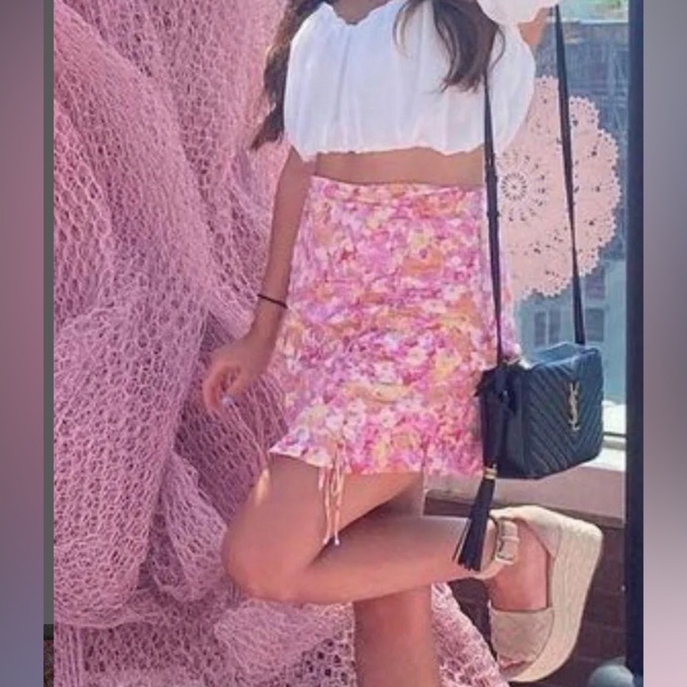 Mini Side Ruched Skirt by Lelia